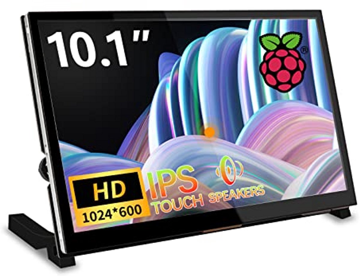 Draagbare 10.1 Inch Touchscreen Monitor met HD-resolutie en 178° Kijkhoek voor Raspberry Pi en Gaming