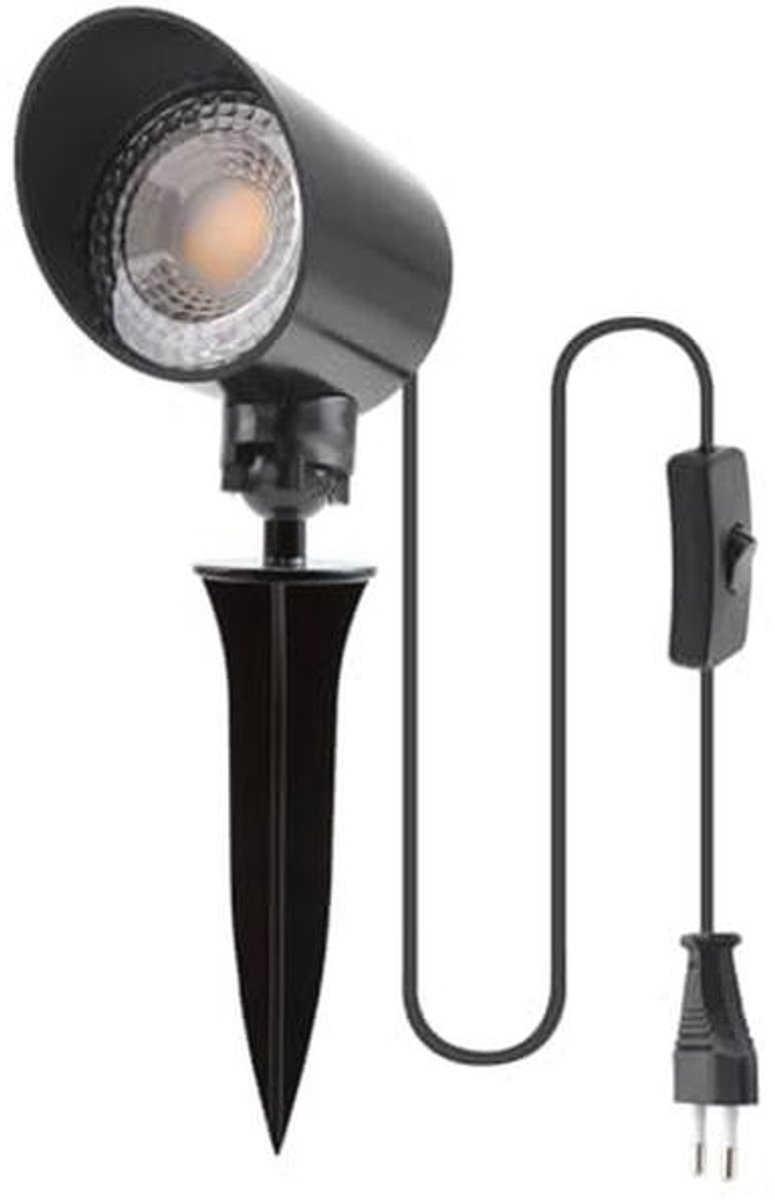 Zwenkbare LED Wandspot 6W - 600 Lumen Warmwit 3000K Met 1,5m Kabel