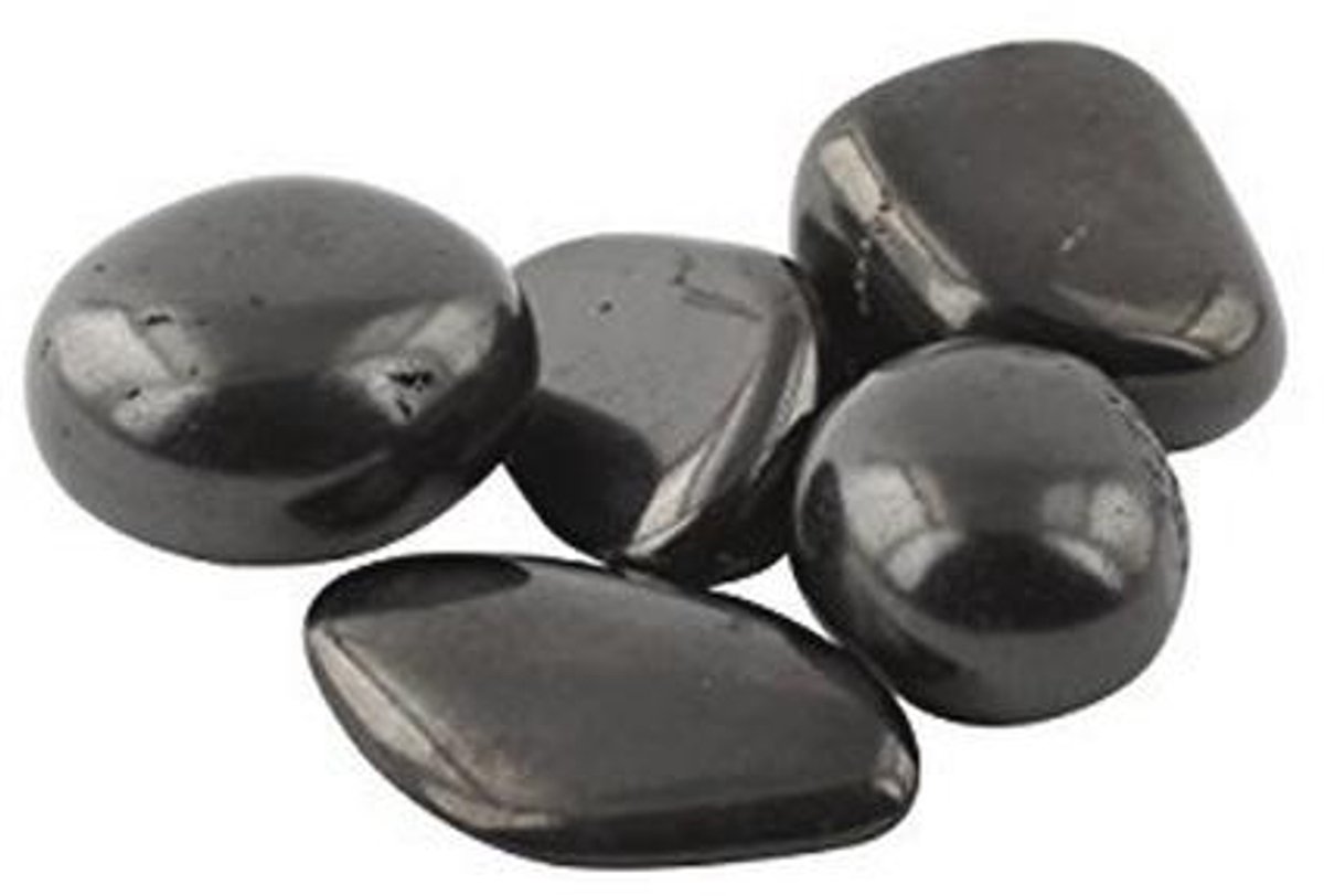 Natuurlijke Shungite Klompjes voor Waterzuivering - Set van 5 Stukken, 3-5 cm