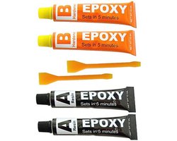 Epoxyhars 2 stuks voor reparaties van metaal, keramiek, glas, kunststof en rubber