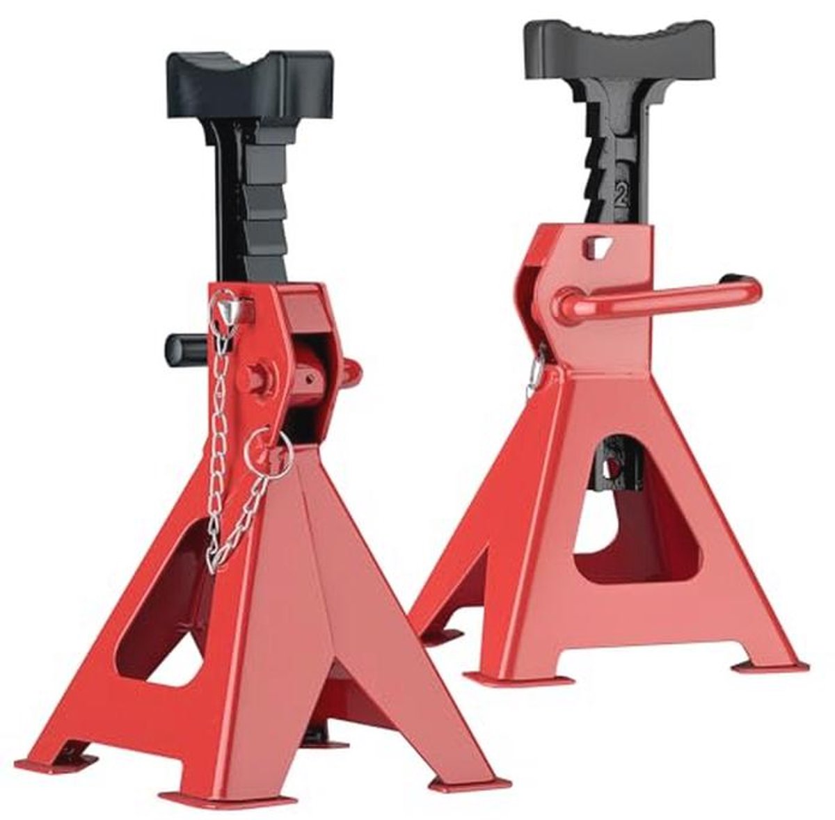 Verstelbare Assteunen Set van 2 tot 2 Ton - Hoogte instelbaar 28-42,5 cm met Veiligheidslock en Antislip Rubber