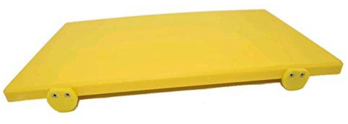 Professionele voedselveilige snijplank 50 x 30 x 2 cm - Geel met stoppers