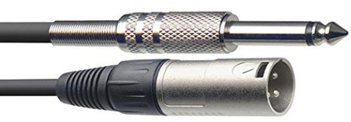 Deluxe Stereo Jack naar XLR Kabel - 1m Zwarte Audiokabel