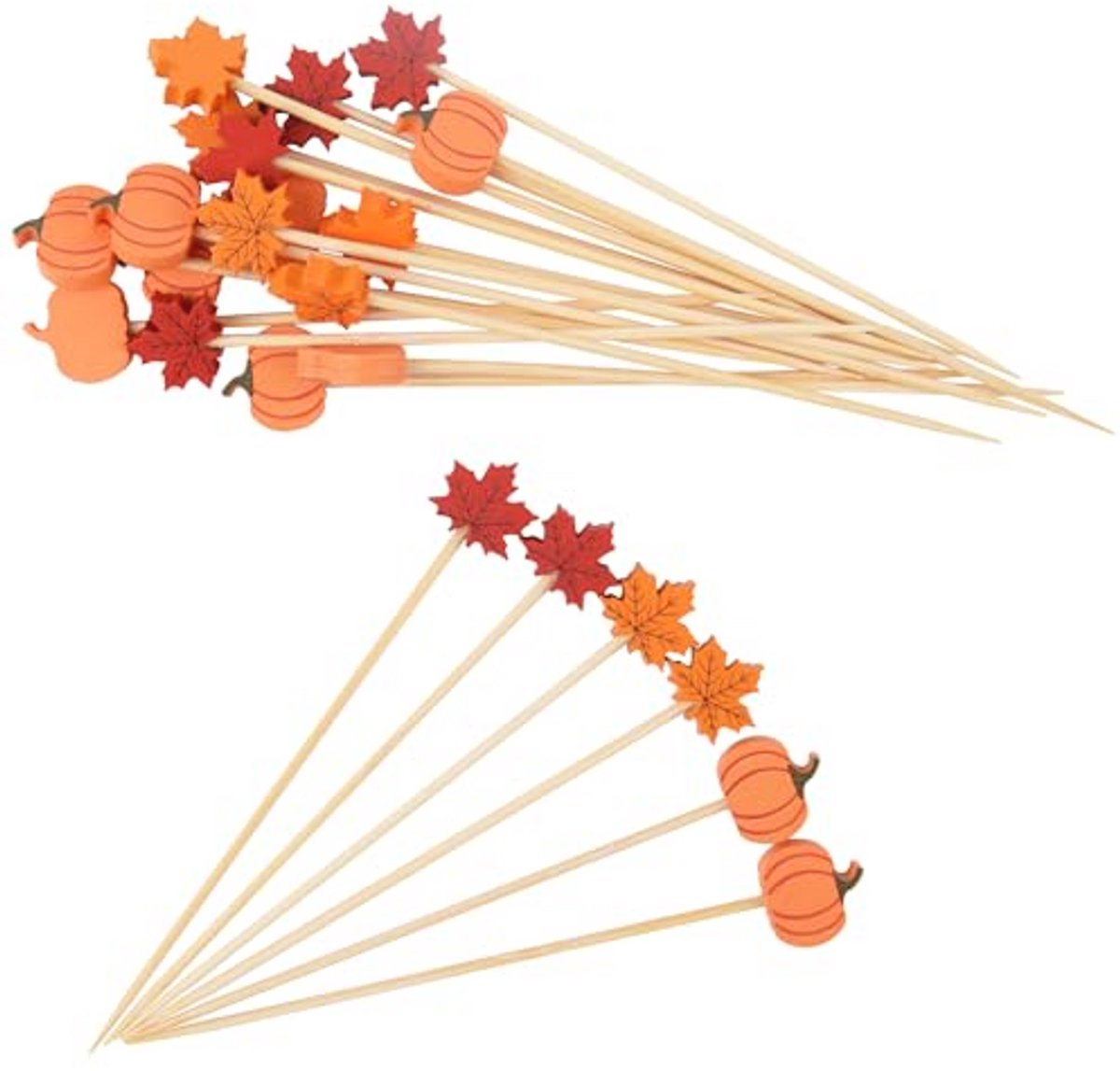 100 stuks houten cocktailprikkers voor herfstfeesten en decoratie