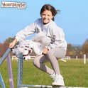 HOPPIHORSE steekpaard met troosje - A3 - hobby paard met teugels, schouderriem, staart - hoogwaardig pluche met lange manen - siliconen handvat voor betere grip - met geschenkverpakking