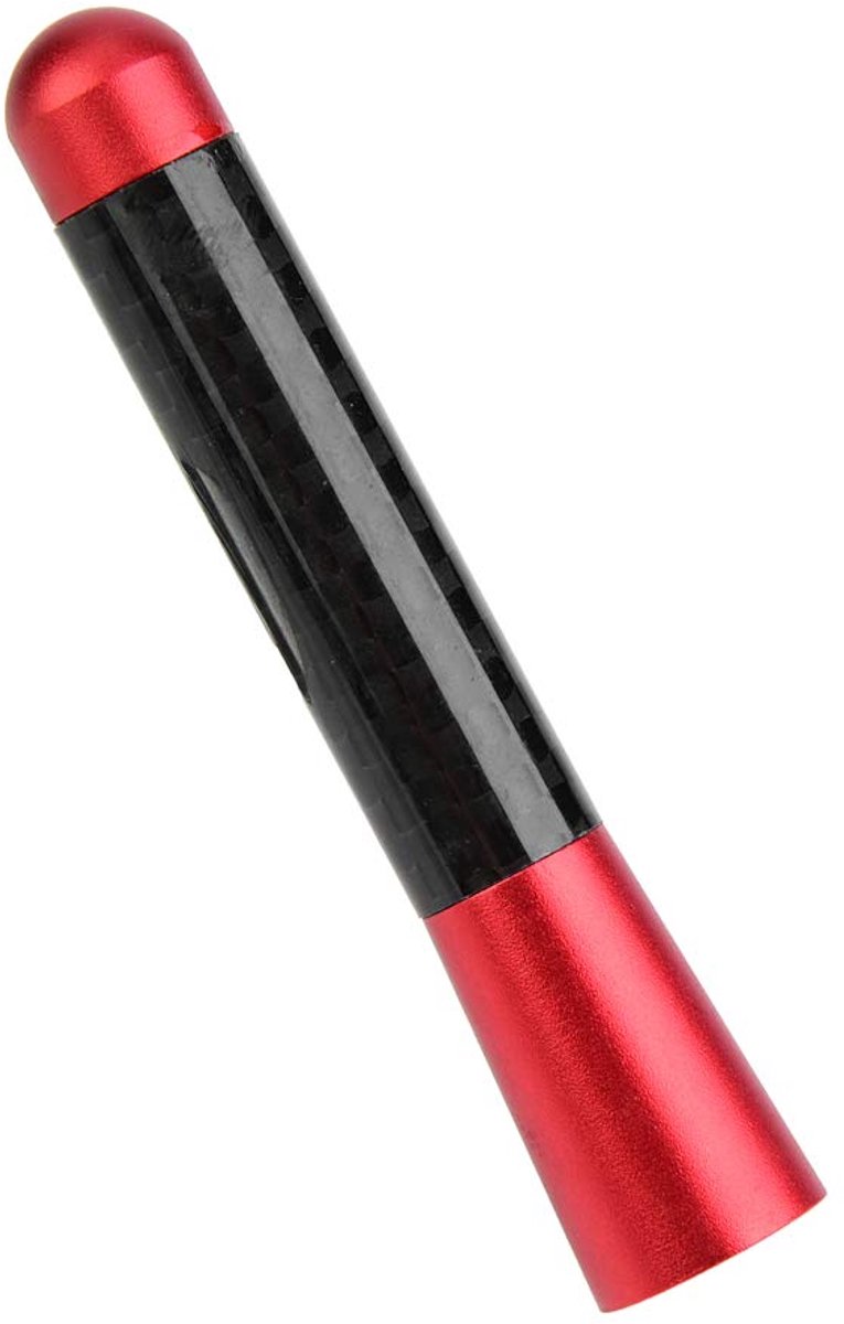 3 inch Auto antenne, 3 inch Auto vervangingsantenne, Koolstofvezelschroefradio Korte Antenne antenne voor Universele Auto modificatie (Rood)