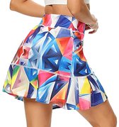 WOWENY Dames Sport Shorts Rok met Zak, Tennisrok Dames, Mini Skorts 2-in-1 Hoge Taille Rok Golf Shorts Licht Elastisch Casual voor Wandelen Badminton