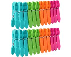 24-pack wasknijpers - Wasknijpers voor binnen - wasknijpers - Multifunctionele wasknijpers - Kunststof - Veelkleurig
