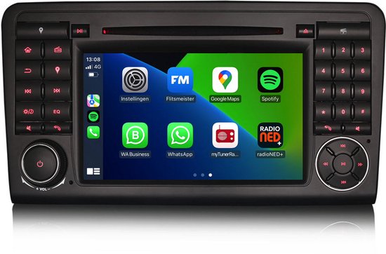 Carplay autoradio voor Mercedes ML W164 GL X164 | 2005 t/m 2012 | Android 14 | Draadloos Apple Carplay & Android Auto | 4GB + 64GB | 8-Core processor | Cartronix | 2025 model | 2005 2006 2007 2008 2009 2010 2011 2012 | Bluetooth & Wifi