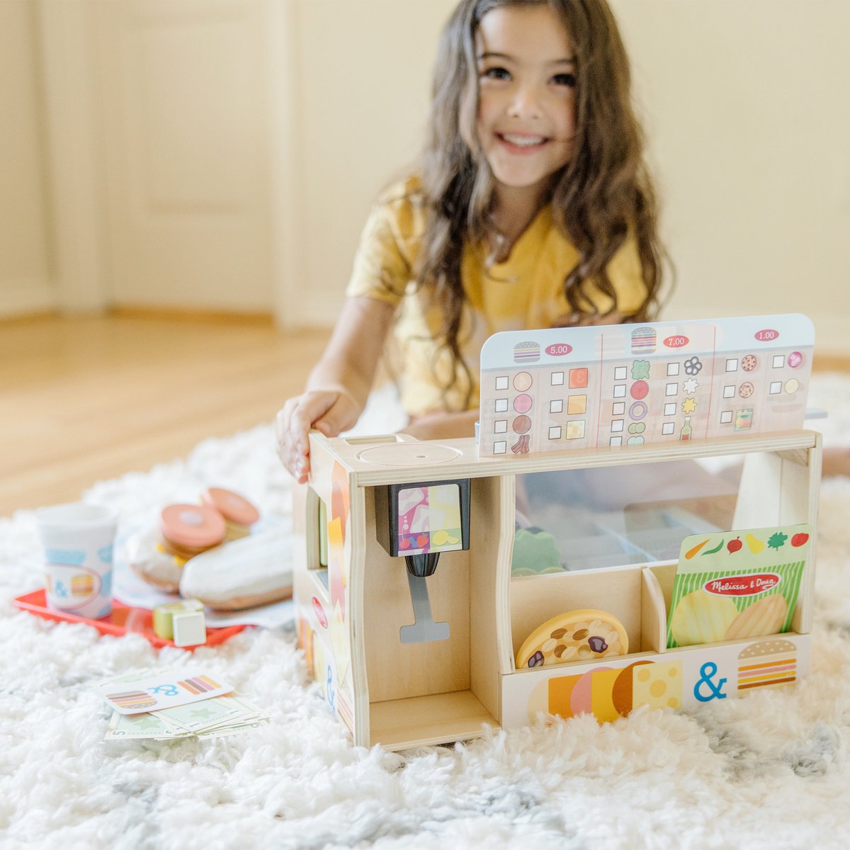 Melissa & Doug – Houten broodjeszaak speelset – Met snijfunctie — afbeelding 8
