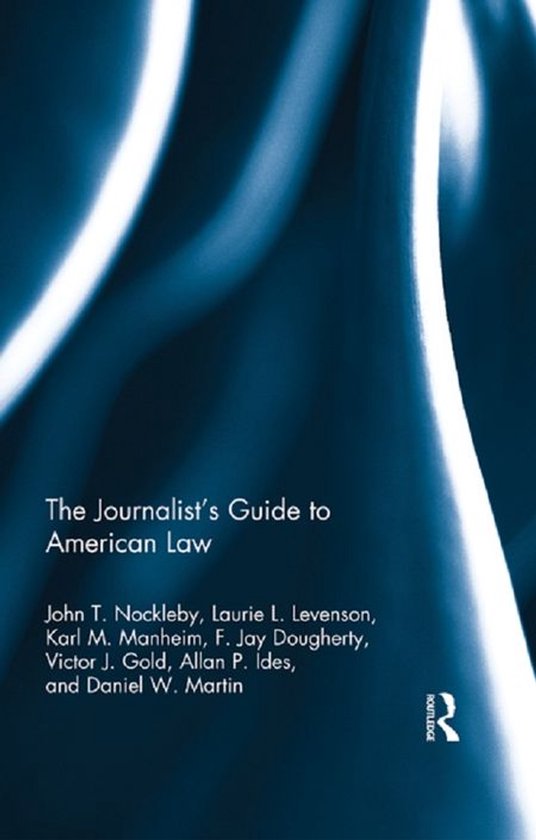 The Journalist's Guide to American Law - cover