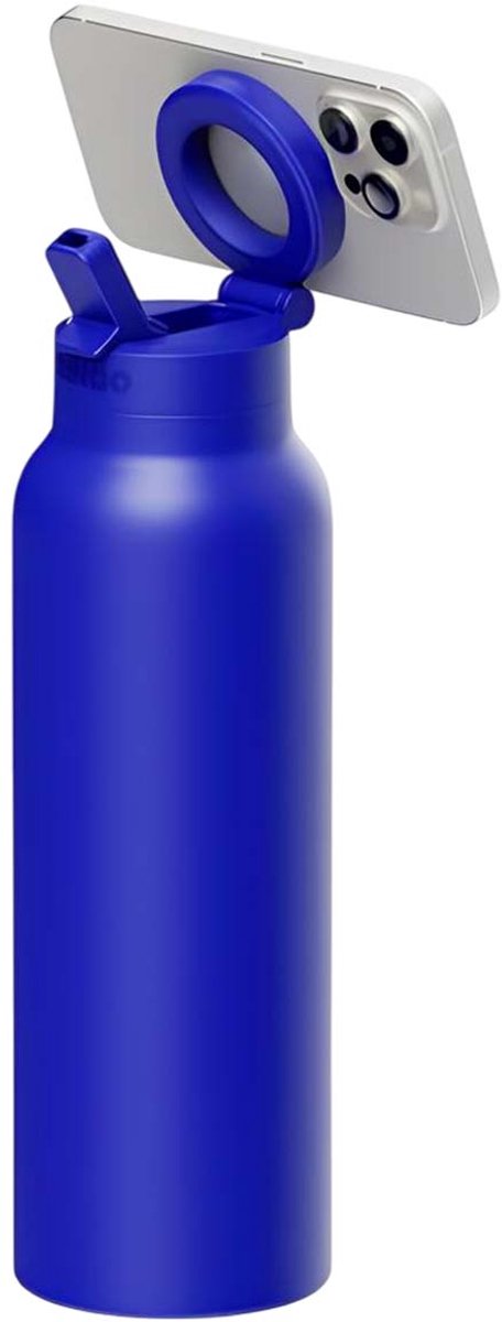 Ringo, Drinkfles 710ml met Magnetische Smartphonehouder Compatibel met MagSafe, Blauw