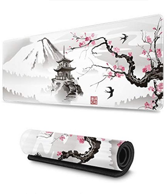 XL Gaming Muismat met Japanse Kersenbloesem - 80 x 30 cm Antislip Bureaumat — afbeelding 2