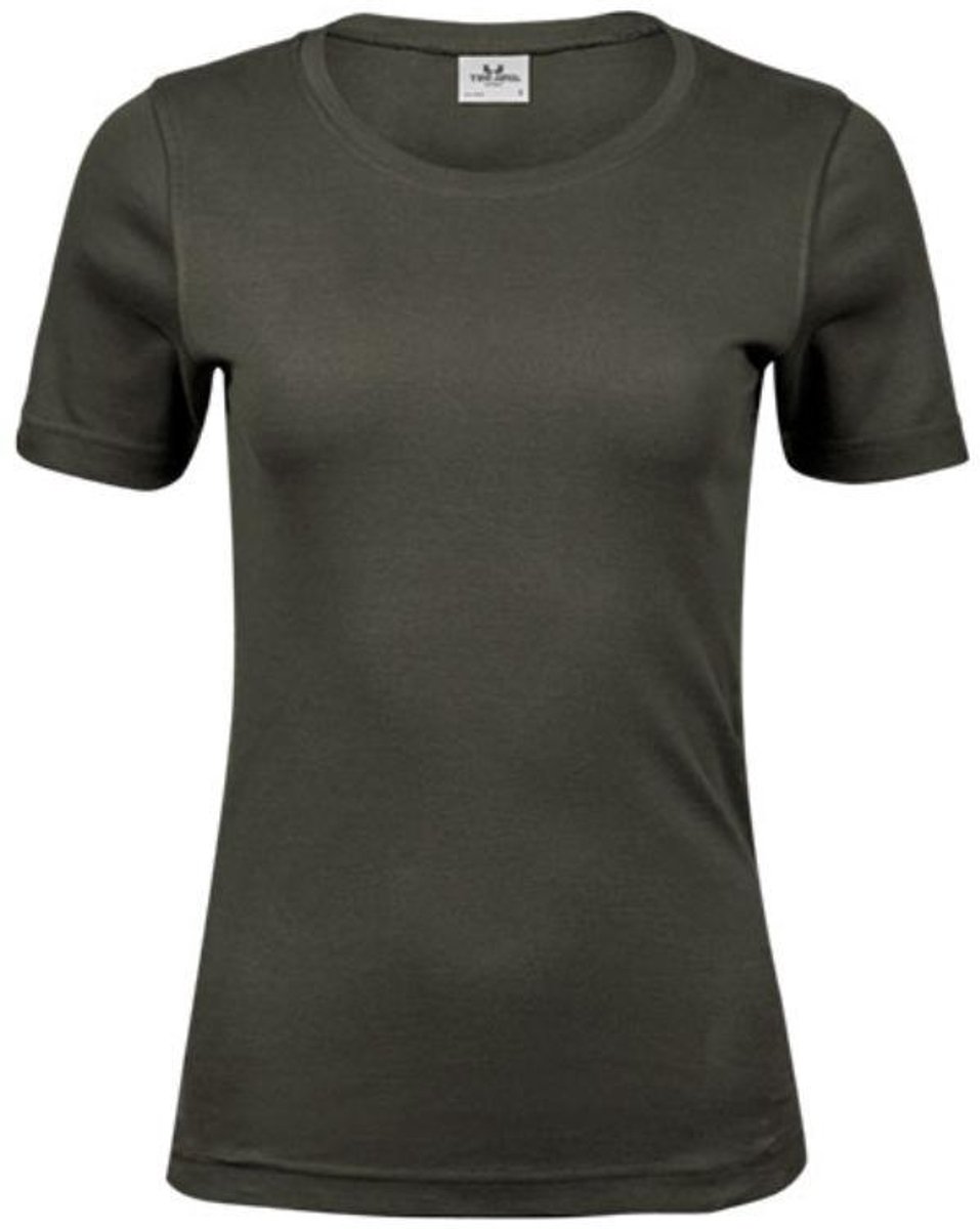 Tee Jays - Dames Interlock T-shirt - Deep Green maat S