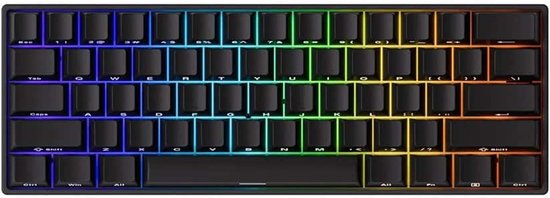 AKKO MONSGEEK FUN60 Pro Shine-Through Black Hall Effect Magnetische Switch 8K Hz ARGB Draadloos Hotswap Mechanisch Gaming Toetsenbord