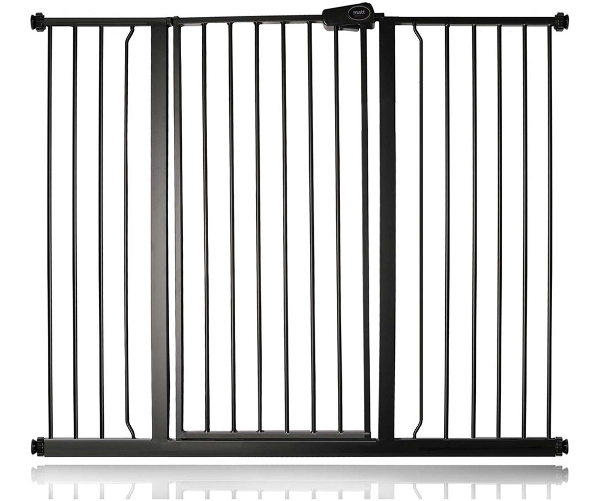 Bettacare Petgate, 126,7cm - 134,4cm, Mat Zwart, Hoog 104cm