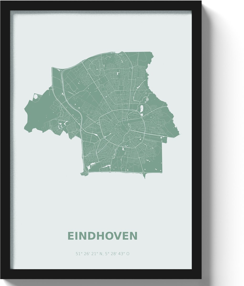 Poster Eindhoven A3 - 30 x 42 cm - Groen (Exclusief Lijst)