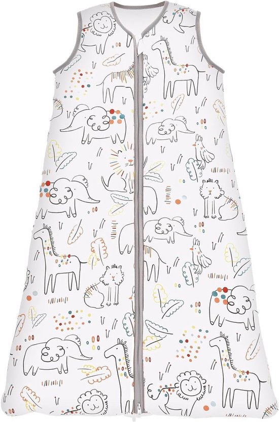 Kinderslaapzak voor de winter met voeten - 100% katoen, 2.5 TOG, voor jongens en