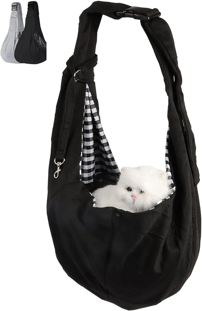 Hondentas & Kattentas - Ruime Transporttas voor Dagelijks & Reizen - Tot 7,5 kg - Verstelbare Schouderriem