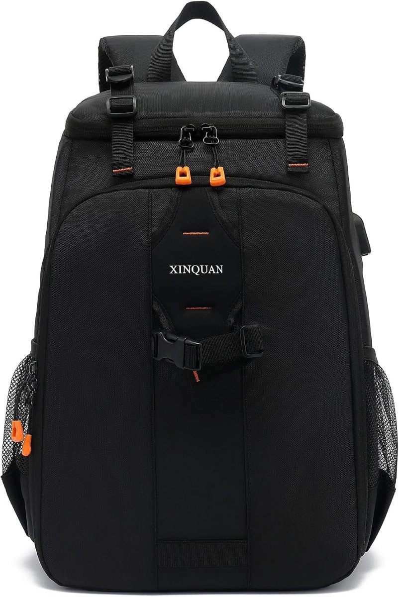 Waterdichte Outdoor SLR Camera Rugzak - Grote Capaciteit Fotografie Tas met Laptop Vak - Zwart