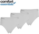 Comfort Essentials - Naadloos Ondergoed Dames - High Waist Slips - 3 Pack - Wit - XXL - Corrigerend Ondergoed Dames - Dames Ondergoed