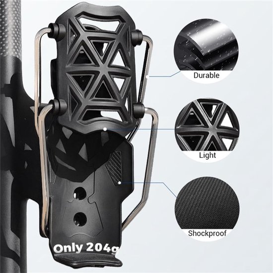 Multifunctionele bekerhouder voor de fiets - universele bekerhouder voor fietsen, quads en boten - 360° draaibaar en verstelbaar - zwart — afbeelding 2