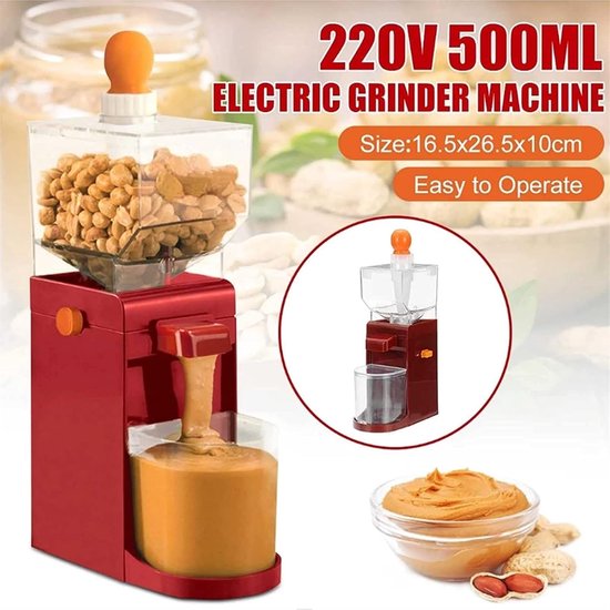 Elektrische pindakaasmachine, commerciële pindakaasmaker, notenmolen, machine voor het malen van sesampasta en pindakaas, voor huishoudelijk gebruik, keuken van Merkloos — afbeelding 4