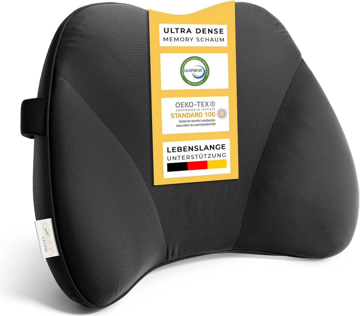 Ergonomisch rugkussen met traagschuim voor lendensteun in de auto en op kantoor