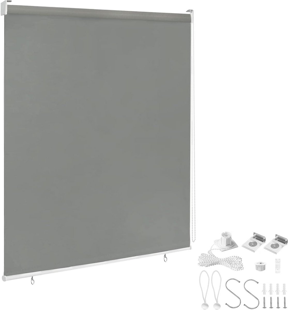 Buitenrolgordijn 140x140 cm - Verticaal zonnescherm voor balkon en terras - UV-bescherming