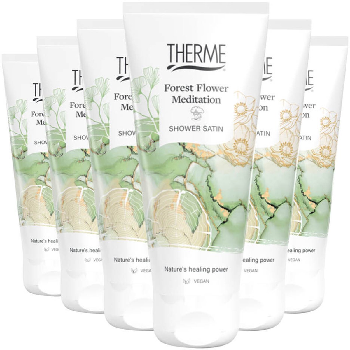 Therme Shower Gel Forest Flower Meditation - 6 x 200 ml - Voordeelverpakking