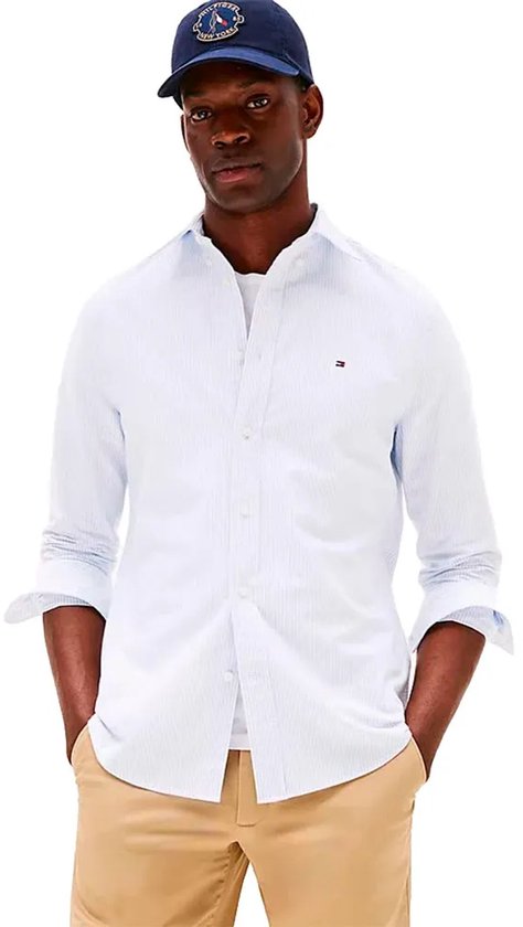 Chemise Tommy Hilfiger Heritage Oxford Rf Manches Longues Blanc S Homme