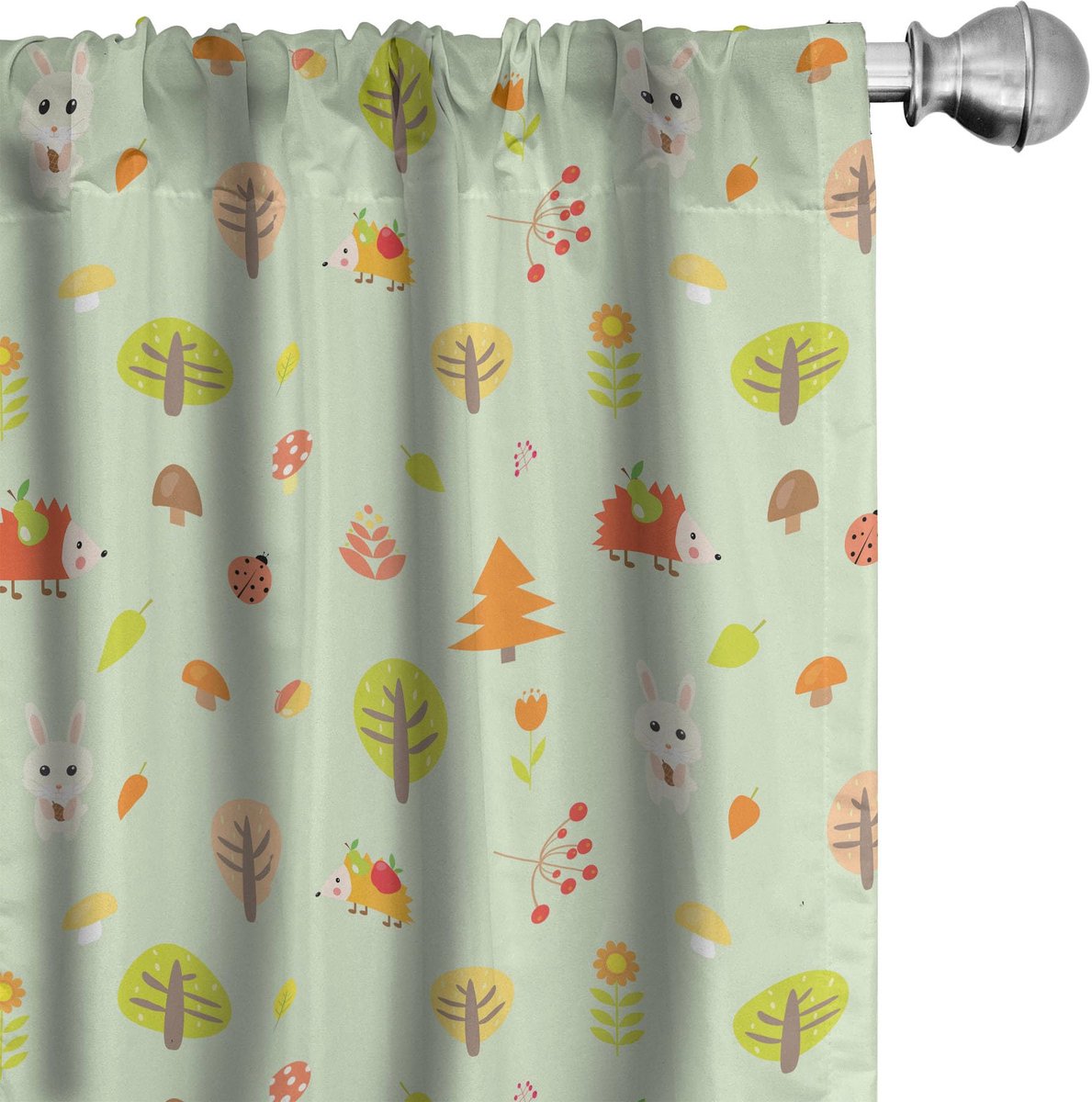 ABAKUHAUS Bos gordijnenset – 2x75x175 cm – Veelkleurig Mehrfarbig