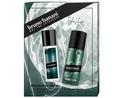 Bruno Banani Made for men - Fresh & Masculine Deoderant Spray and shower gel for Men 150ml Deodorant Spray and 250ml Shower gel