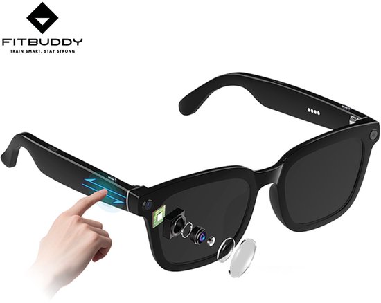 Fitbuddy AI Smart Glasses – Slimme Bluetooth Zonnebril met ... - Bol