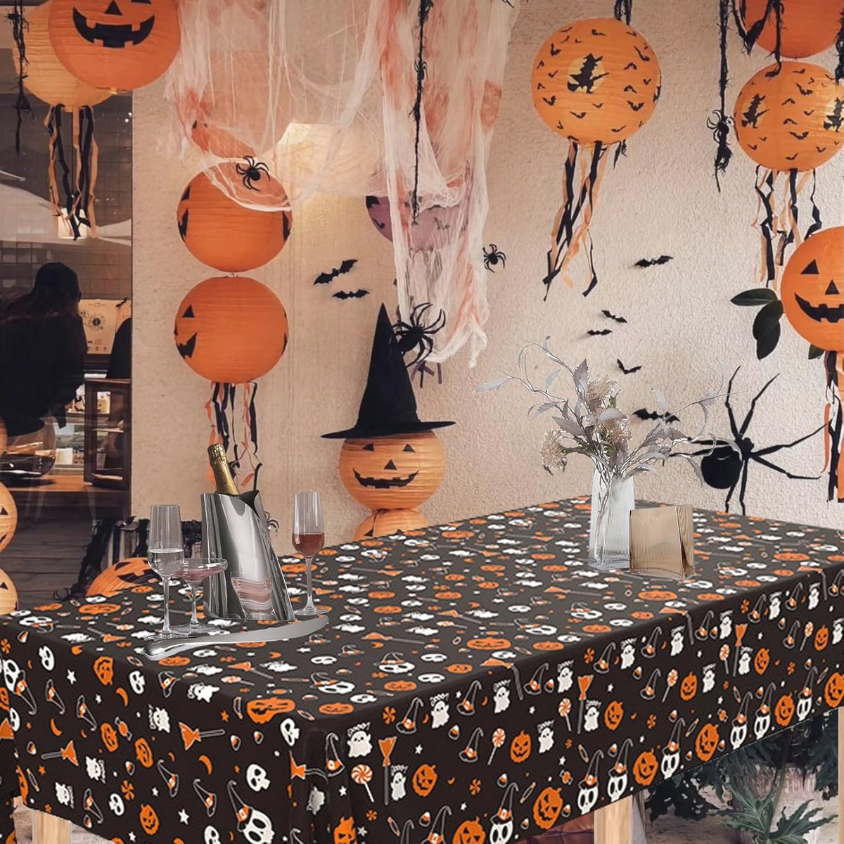 Halloween Tafelkleed 2 Stuks voor Kinderen - 137 x 274 cm