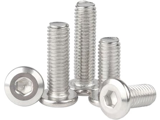 Foto: 20 stuks binnenzeskantschroeven m3 x 10 mm platte kopschroeven binnenzeskant 304 mechanische schroeven volledige schroef verbinding meubelschroeven