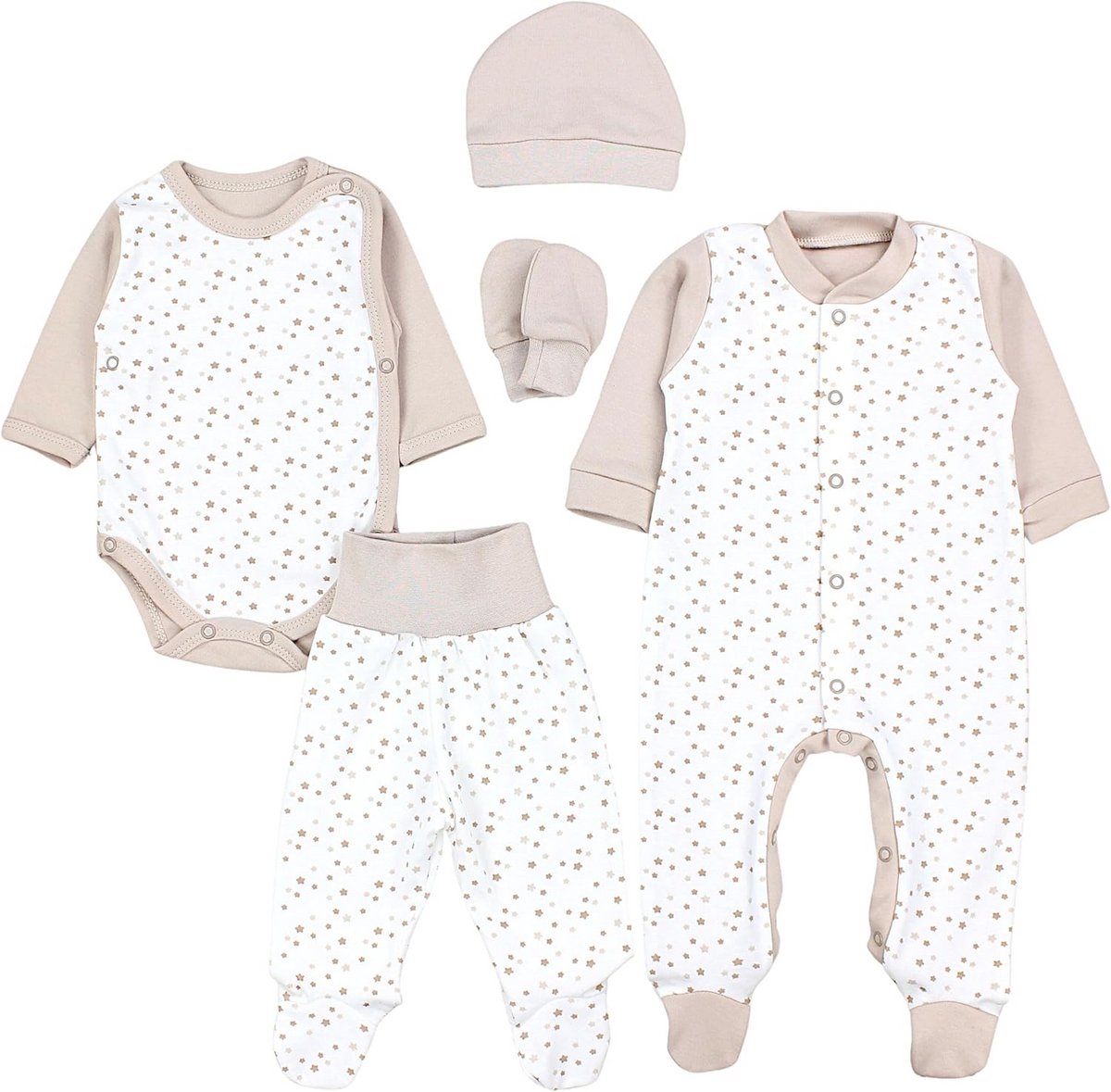 Kledingset voor babyjongens 5-delig met schattig dierenmotief