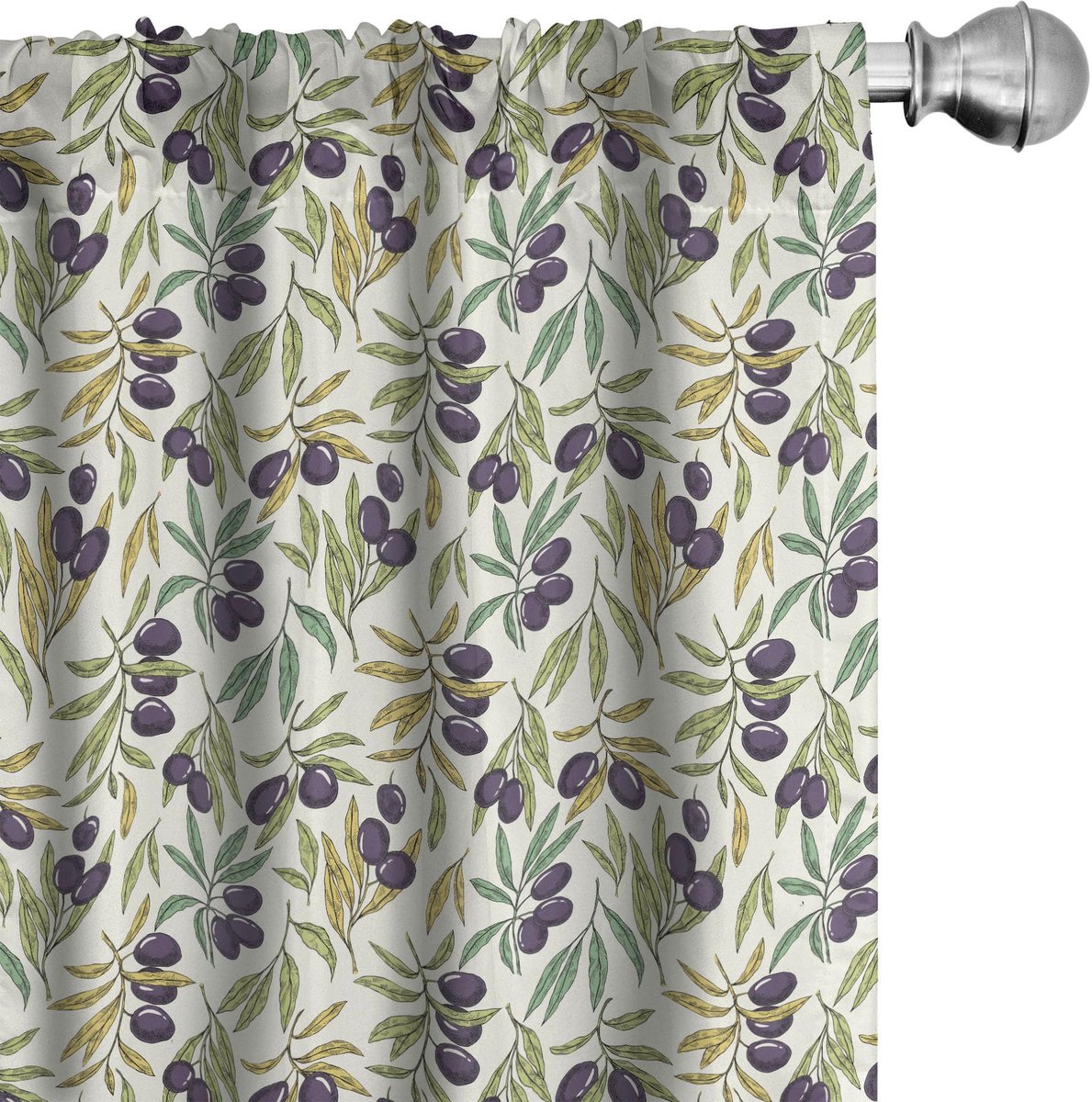 ABAKUHAUS gordijnen – 2x75x175 cm – microvezel – halfverduisterend – ivoor kaki Ivory Plum Khaki