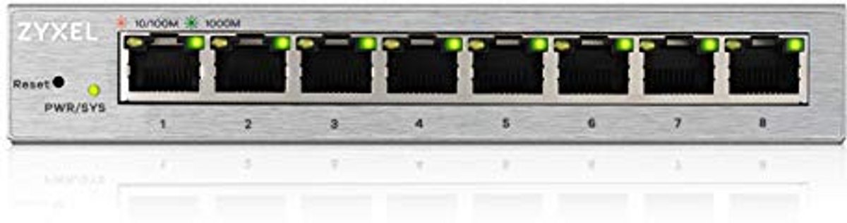 8-Poorts Gigabit Web Managed Switch met Levenslange Garantie