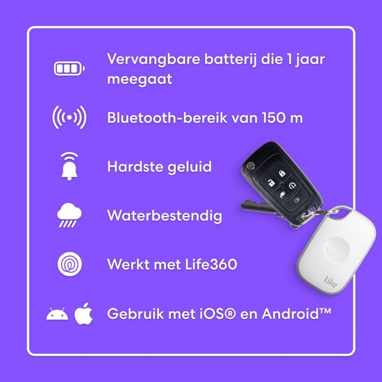 Tile by Life360 Pro (2024) – Krachtige Bluetooth-tracker