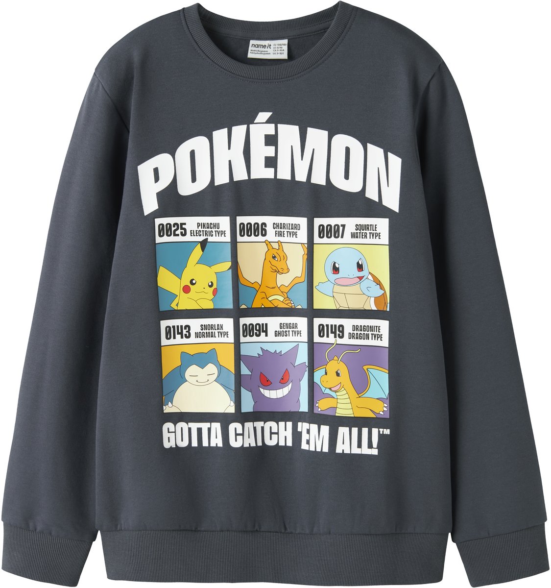 NAME IT - NKMSTUS POKEMON SWEAT BRU SKY - Jongens - Sweaters