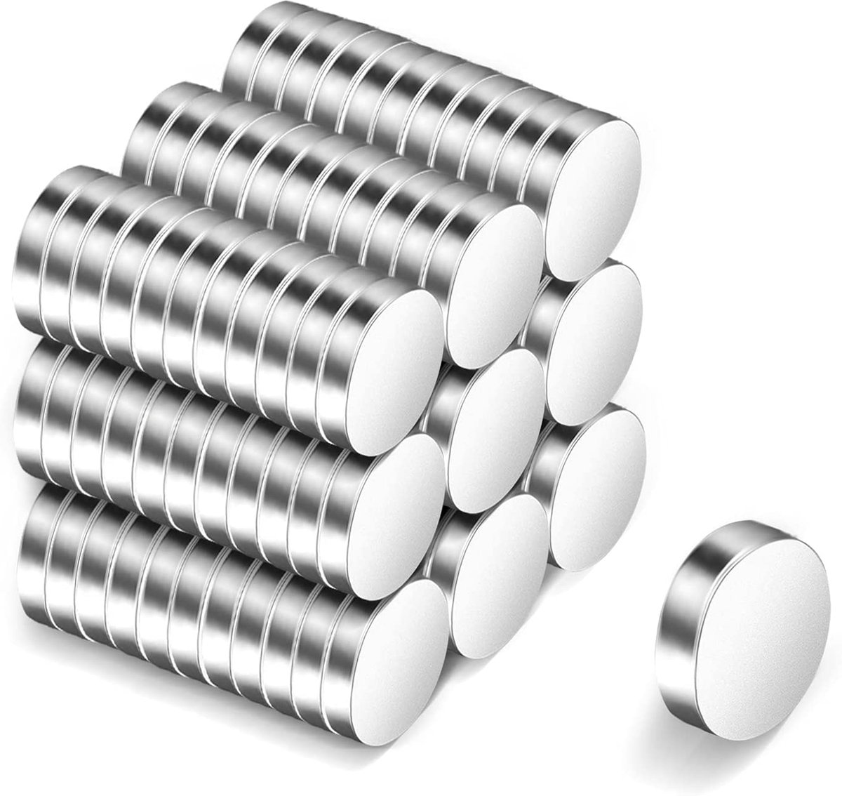 20x - Magneten - 8x2 mm - Koelkast/whiteboard magneten - Metaal - Rond - Sterke mini magneetjes - Jonyx
