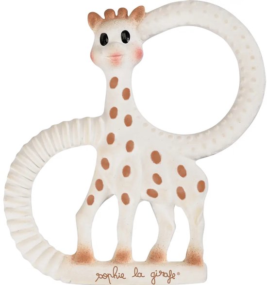 Sophie de giraf Bijtring Very Soft - Baby speelgoed - Kraamcadeau - Babyshower cadeau - 100% Natuurlijk rubber - In gerecyled geschenkdoosje met organic katoenen strikje - Vanaf 0 maanden - Bruin/Beige