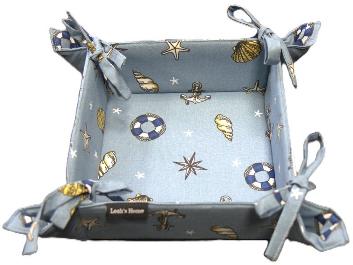 Broodmand - Stoffen mand - Nautilus - Zee - Breadbasket