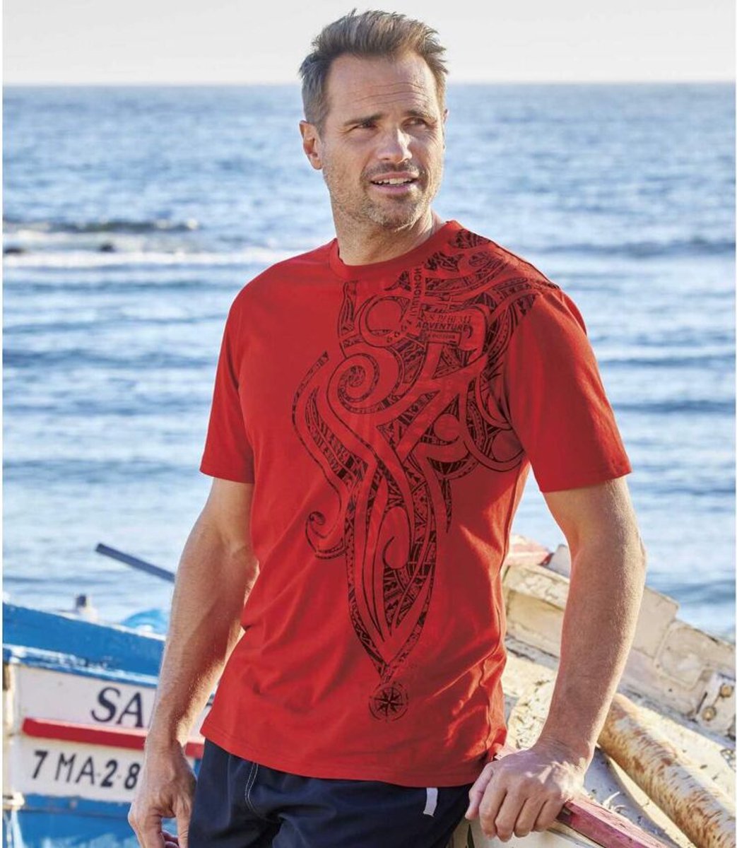 ATLAS FOR MEN - Set van 3 Maori T-shirts - Heren - Verkrijgbaar in grote maten - M