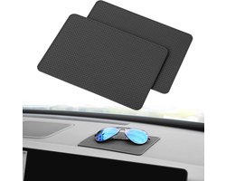 Universele antislipmat voor auto dashboard - 2 stuks siliconen kleefmat, 18x13 cm voor telefoon, sleutels en meer