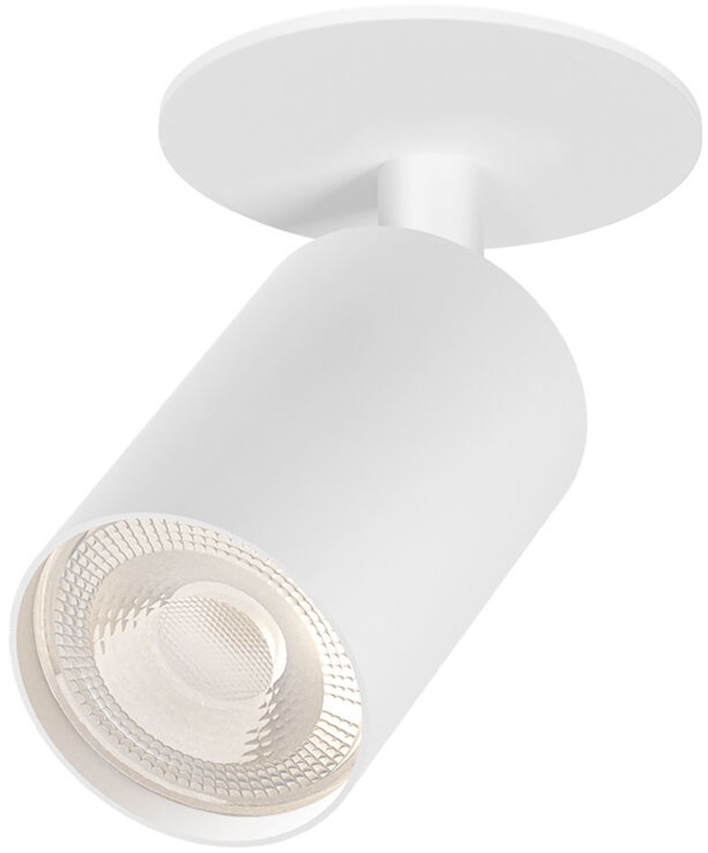 BRAYTRON - Spot Armatuur - inbouw Spot - GU10 Fitting - Inbouw Rond - Mat Wit Aluminium - Kantelbaar