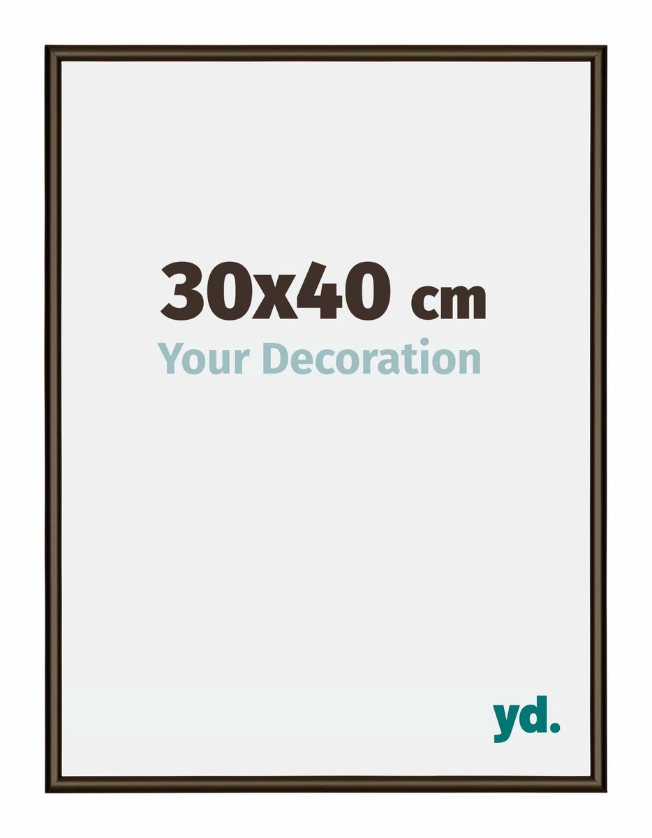 yd. Your Decoration - Fotolijst 30x40 cm - Aluminium - Walnoot Structuur - New York