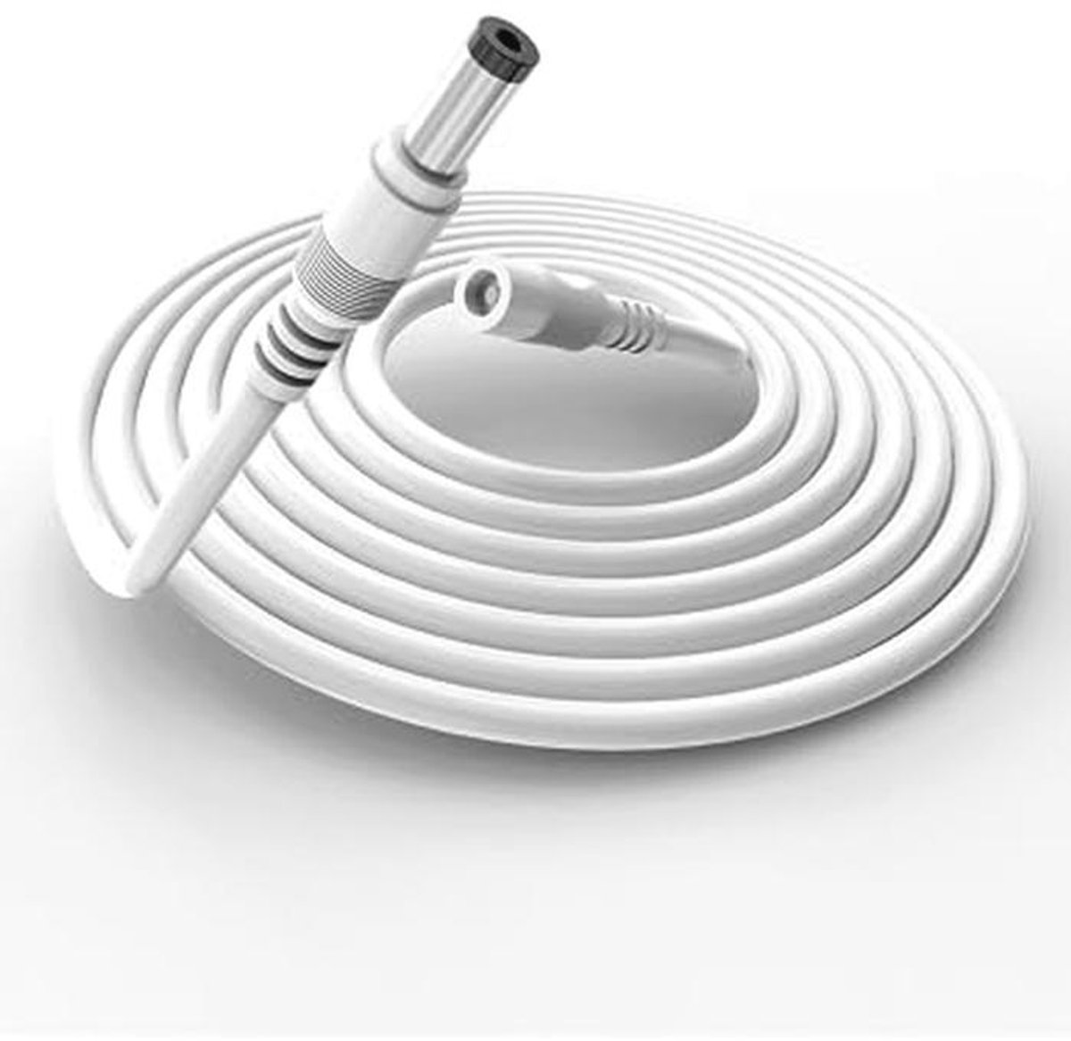 Verlengkabel 12V DC, 1 meter met 2,1 mm/5,5 mm aansluiting voor bewakingscamera en netwerksystemen