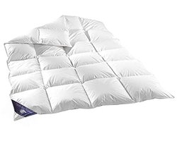 Donsdekbed 200x200cm - 1400 gram Vulling - Inclusief Katoenen Overtrek - Ideaal voor het Hele Jaar